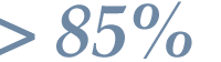 Less than 85%